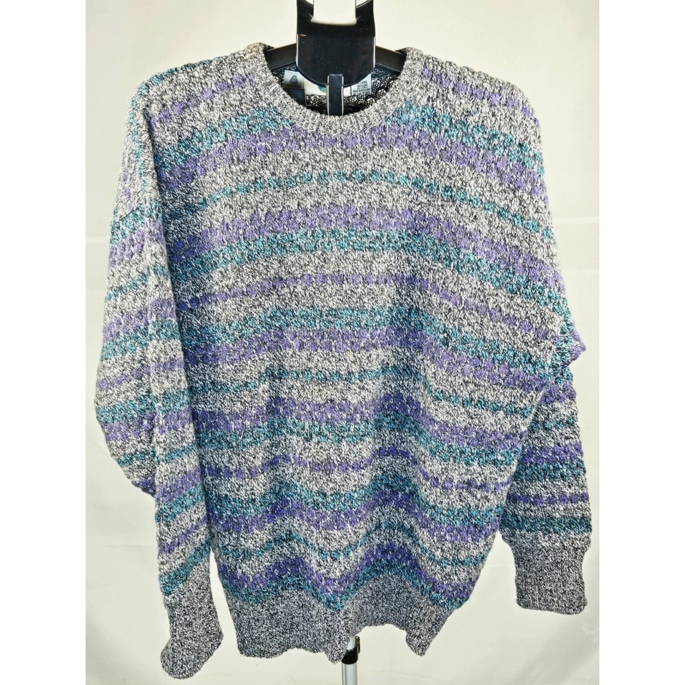Vintage 90's 100% Wool Harbour Club Cosby Style Dadcore Sweater,‎ XL